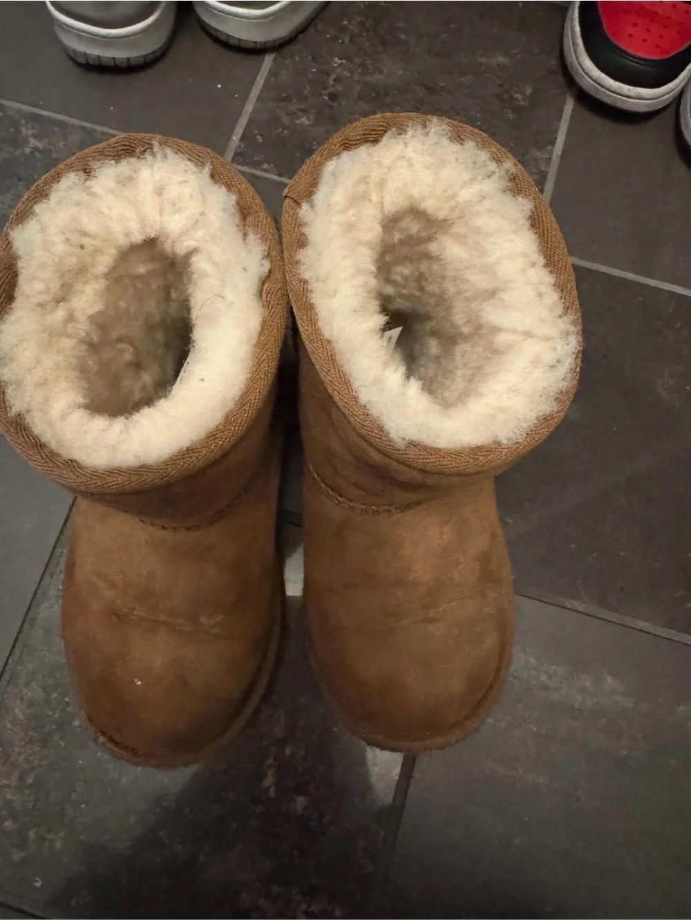 UGG Kids Chestnut Shearling-Lined Mittens